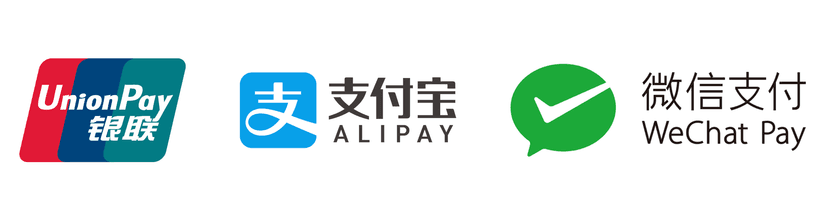 UnionPay, Alipay, WeChat Pay